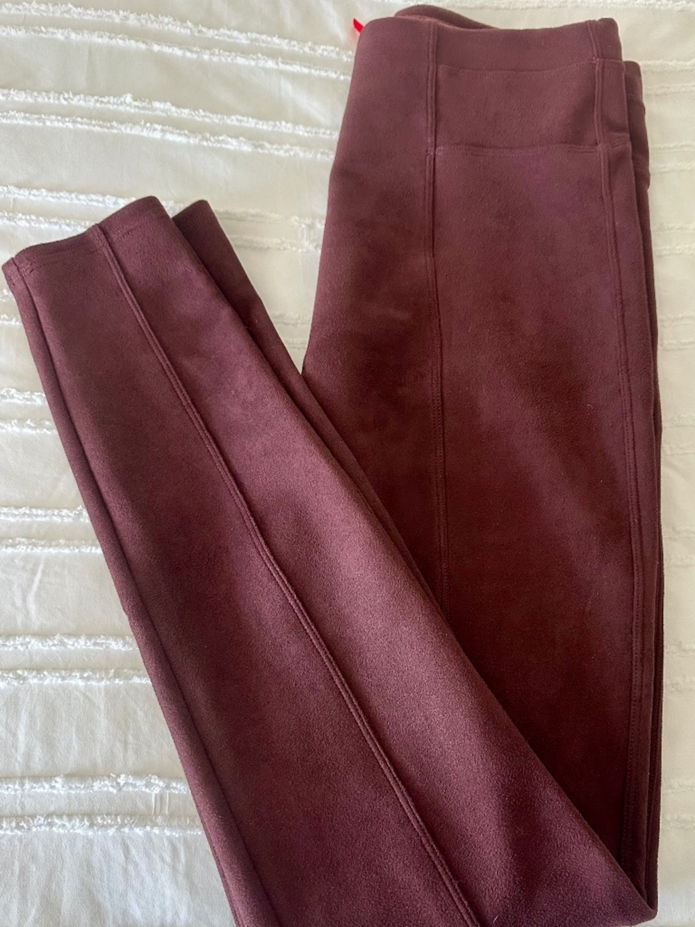 SPANX Stretch Skinny Pull On Pants DeepWine Color Women’s Size Medium